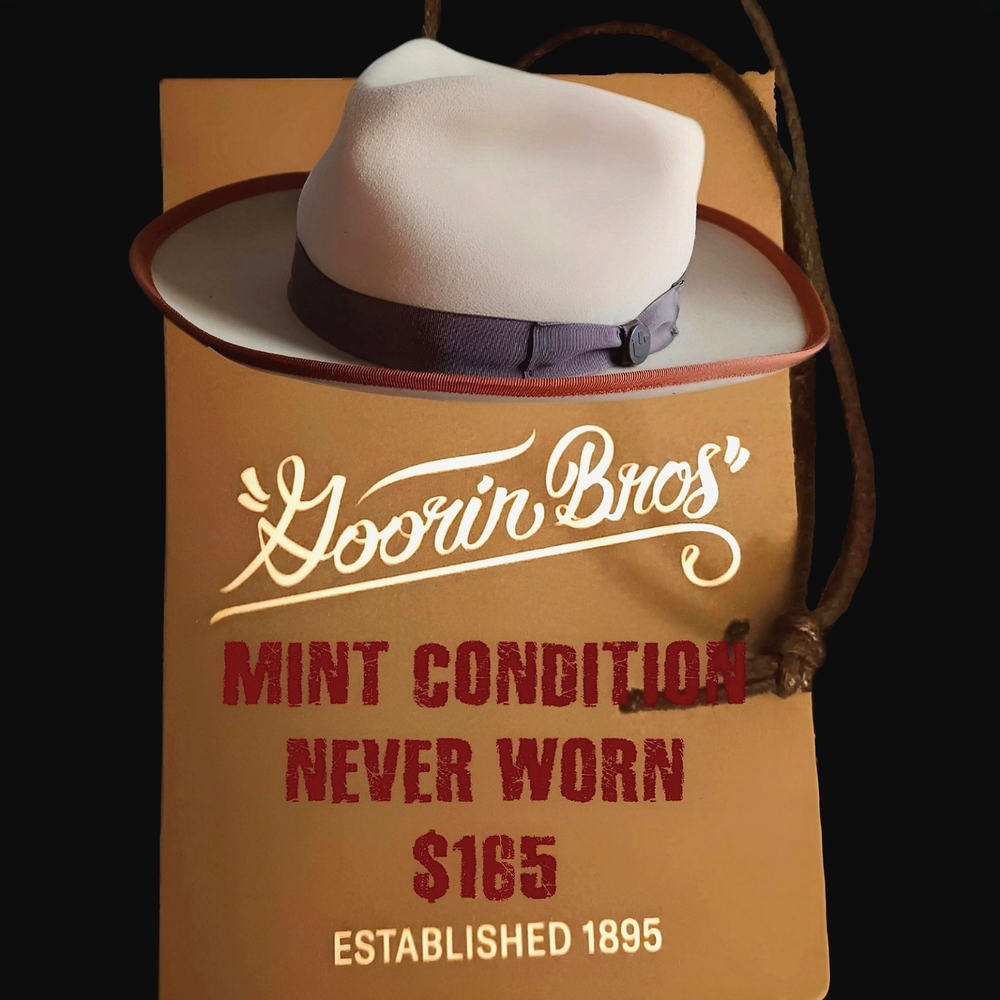 Goorin Brothers Merino Wool Fedora Hat 100% Genuine Never Worn Size Small